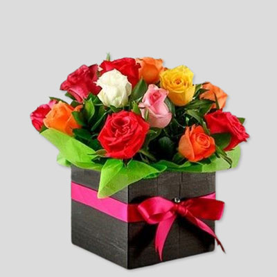 "20 Mixed Roses Flower Box - code BF06 - Click here to View more details about this Product